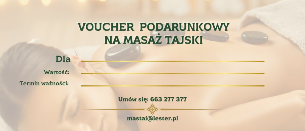 voucher na masaż tajski w Pruszkowie